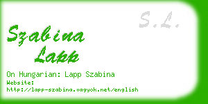 szabina lapp business card